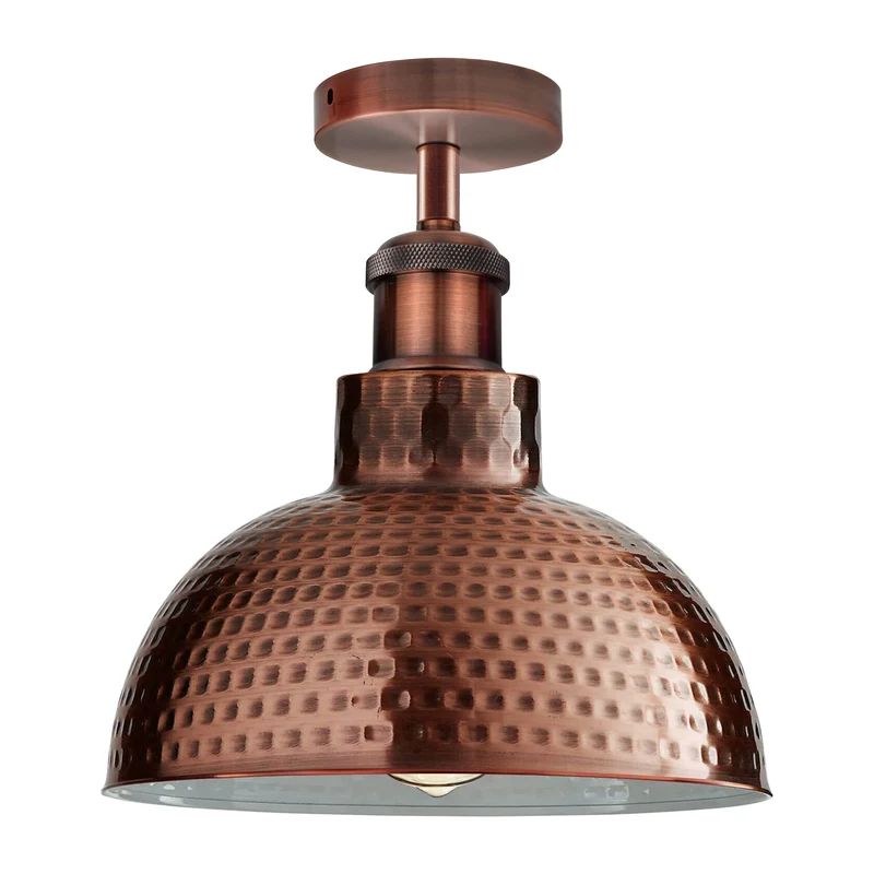 Gehämmerte Deckenlampe Küche – Vintage Barlampe Industrie Gastk | Ø 26cm | E27 ~4080
