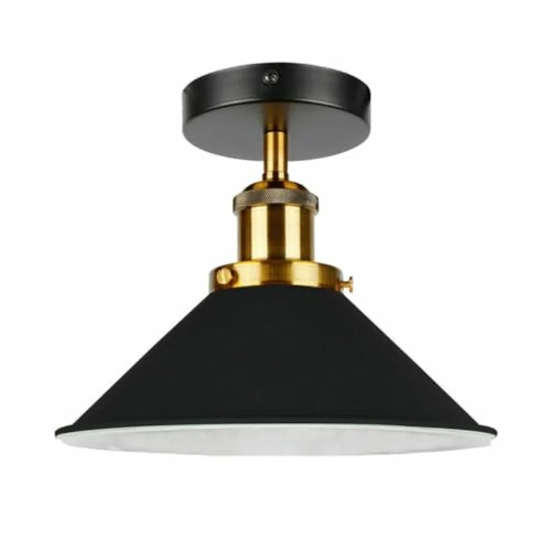 Vintage Deckenleuchte Industrie Metall Lampenschirm ~3995