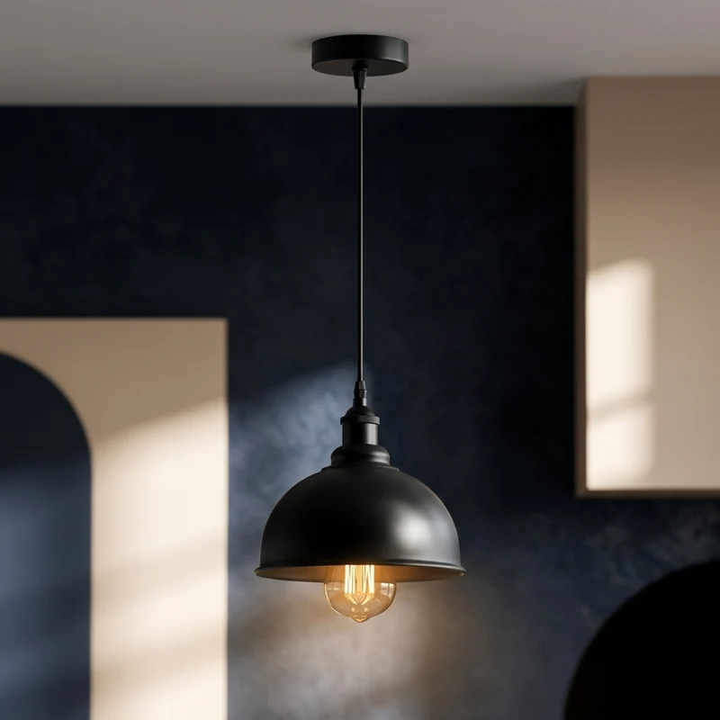 Industrial Pendelleuchte Schwarz Retro Esstisch Deckenlampe Metall~4075