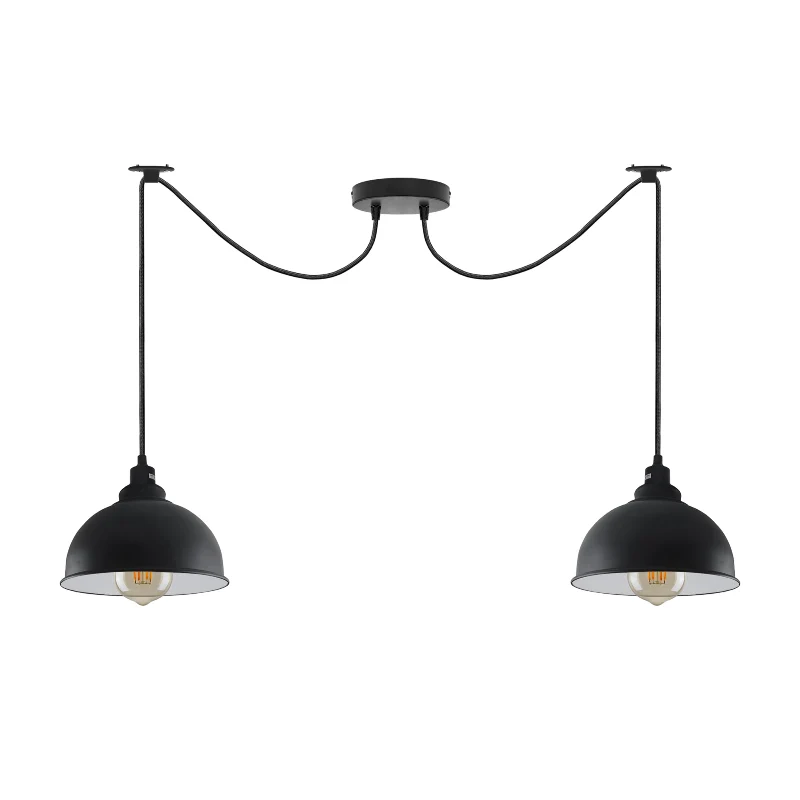 Industrie Hängeleuchte Schwarz Vintage Pendelleuchte ~3989