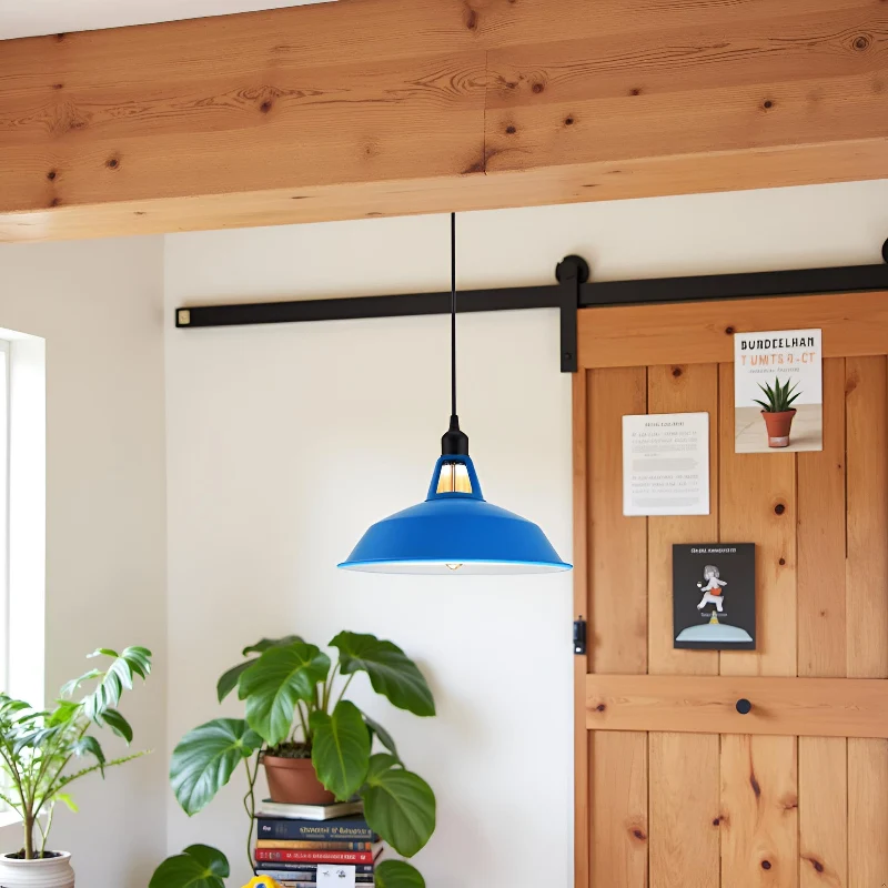 Farbige Vintage Pendelleuchte | Industriedesign E27 ~3953