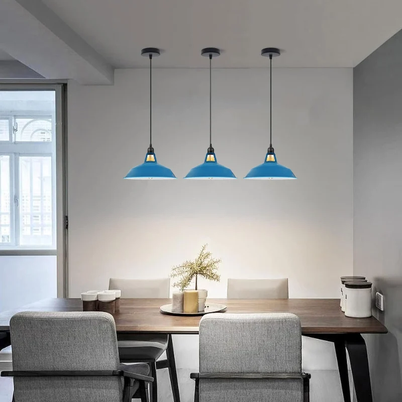 Farbige Vintage Pendelleuchte | Industriedesign E27 ~3953