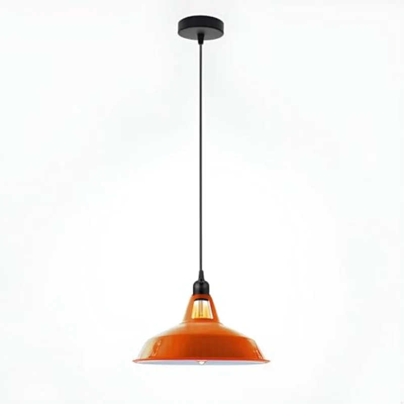 Farbige Vintage Pendelleuchte | Industriedesign E27 ~3953