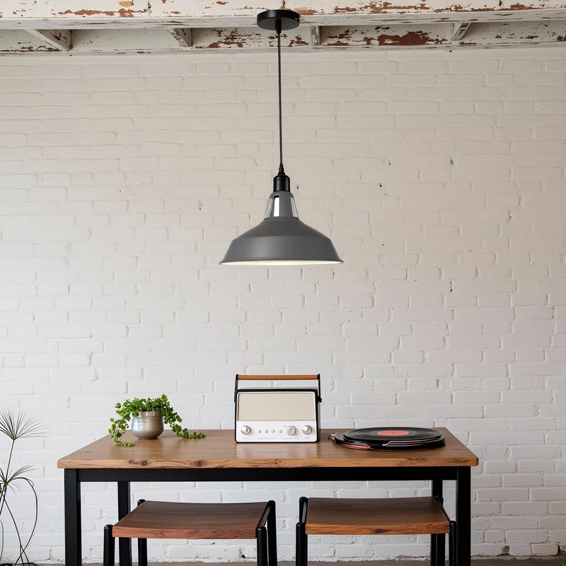 Farbige Vintage Pendelleuchte | Industriedesign E27 ~3953