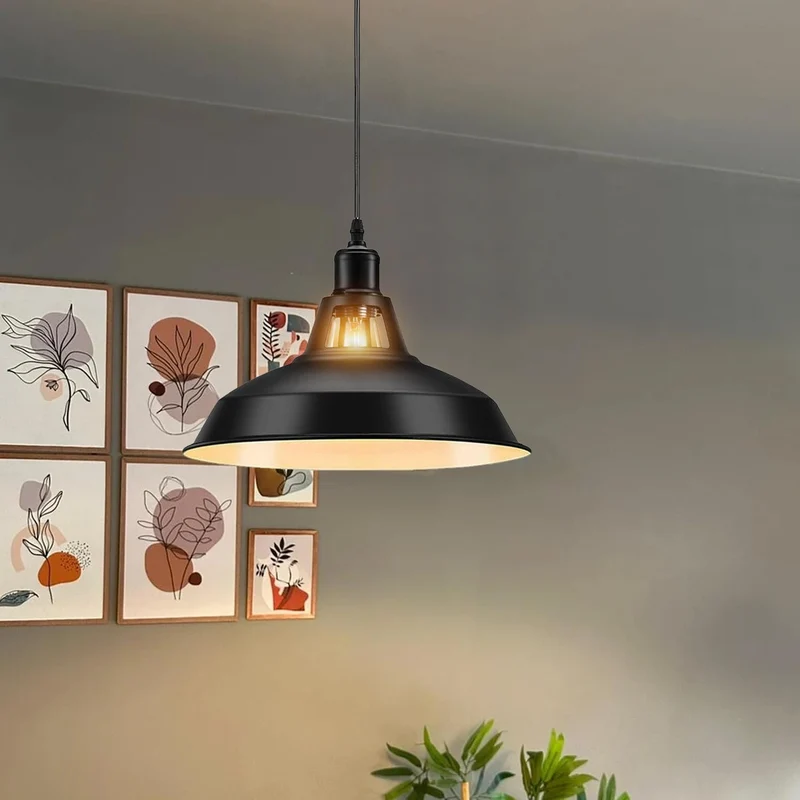 Farbige Vintage Pendelleuchte | Industriedesign E27 ~3953