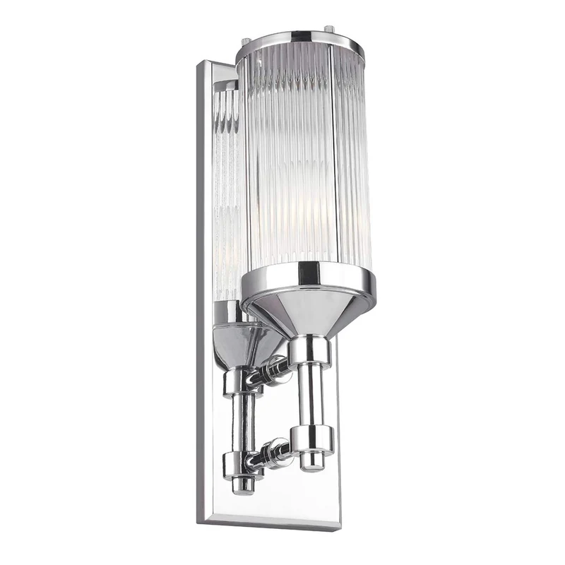 Wandleuchte Paulson 1-flammig IP44 Chrom 38cm