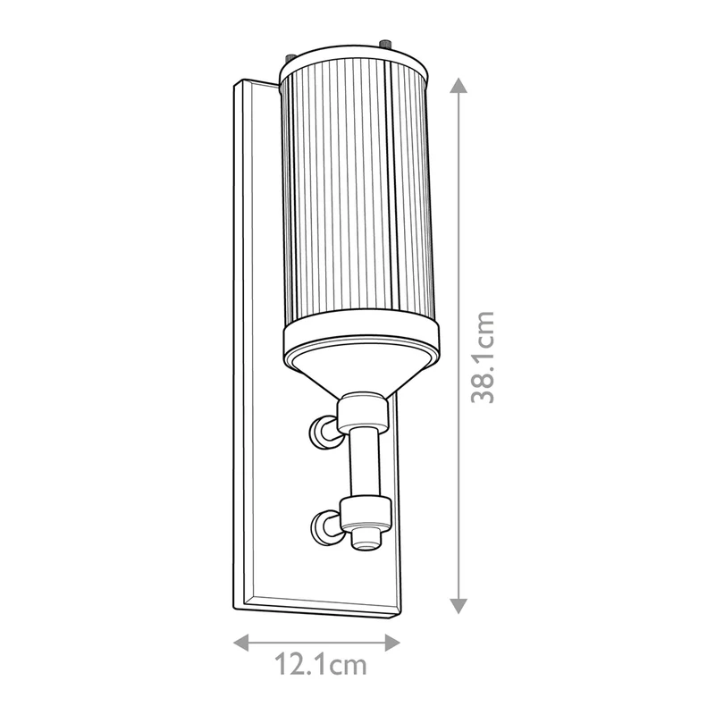 Wandleuchte Paulson 1-flammig IP44 Chrom 38cm