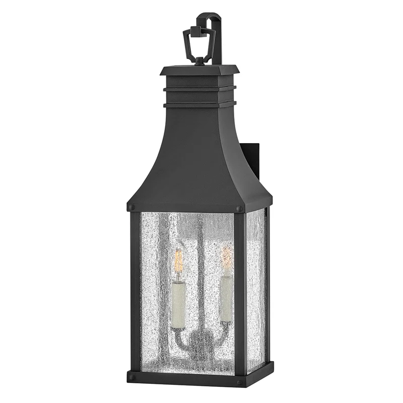 Außen-Wandlaterne Beacon Hill 2-flammig IP44 Schwarz 20x20cm