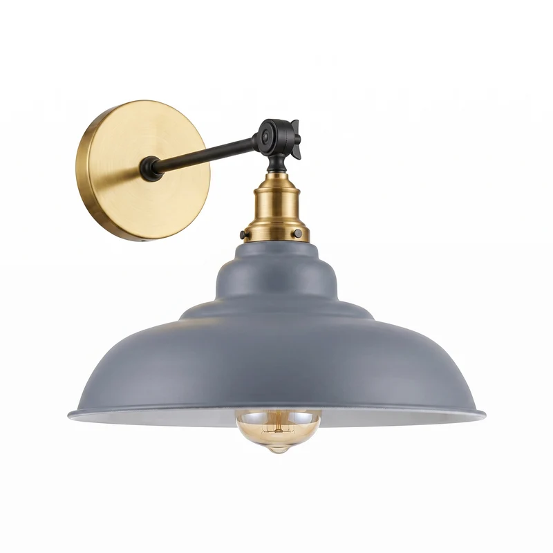 Verstellbare Wandleuchte – Vintage Fabrik Industrie Wandlampe | Ø 32cm | E27 ~3965