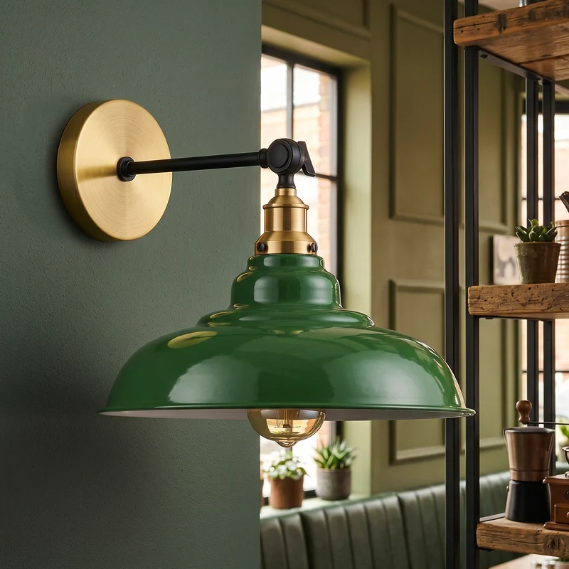 Verstellbare Wandleuchte – Vintage Fabrik Industrie Wandlampe | Ø 32cm | E27 ~3965