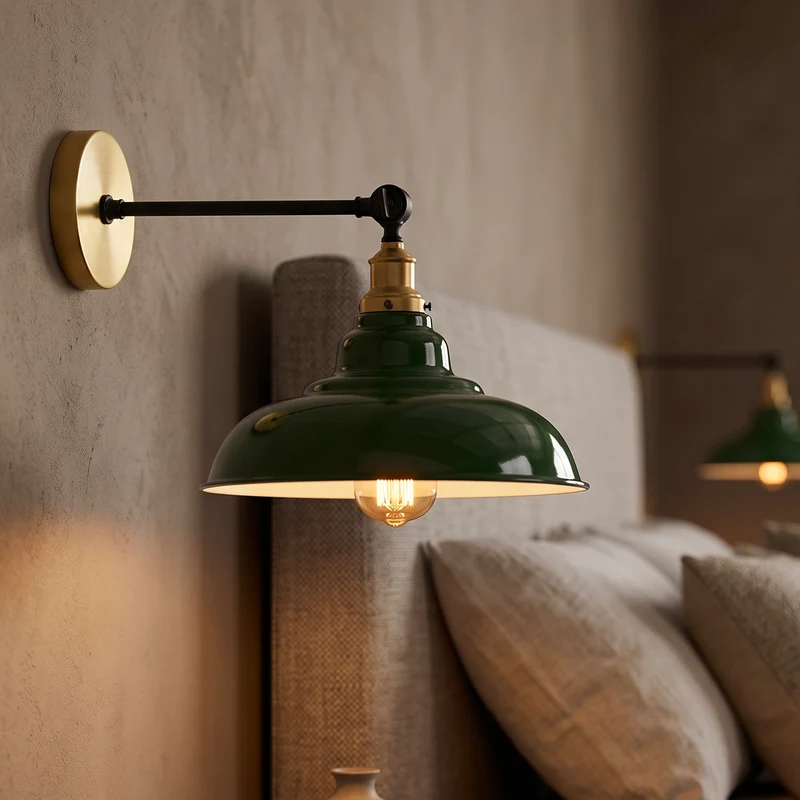 Verstellbare Wandleuchte – Vintage Fabrik Industrie Wandlampe | Ø 32cm | E27 ~3965