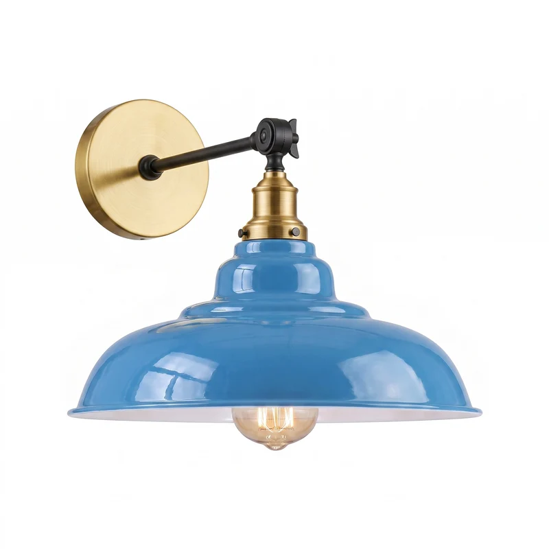 Verstellbare Wandleuchte – Vintage Fabrik Industrie Wandlampe | Ø 32cm | E27 ~3965