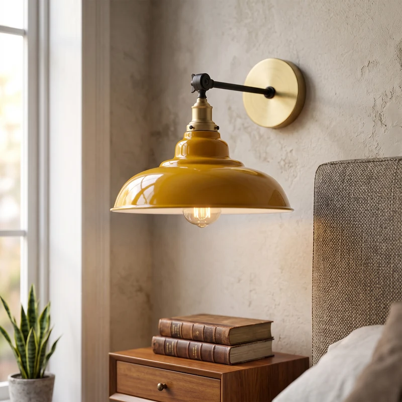 Verstellbare Wandleuchte – Vintage Fabrik Industrie Wandlampe | Ø 32cm | E27 ~3965