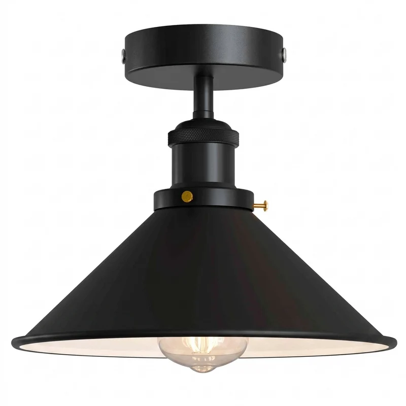 Konische Deckenleuchte – Vintage Unterputz Deckenlampe Flur | Mit Leuchtmittel ~4006