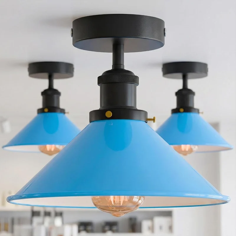 Konische Deckenleuchte – Vintage Unterputz Deckenlampe Flur | Mit Leuchtmittel ~4006