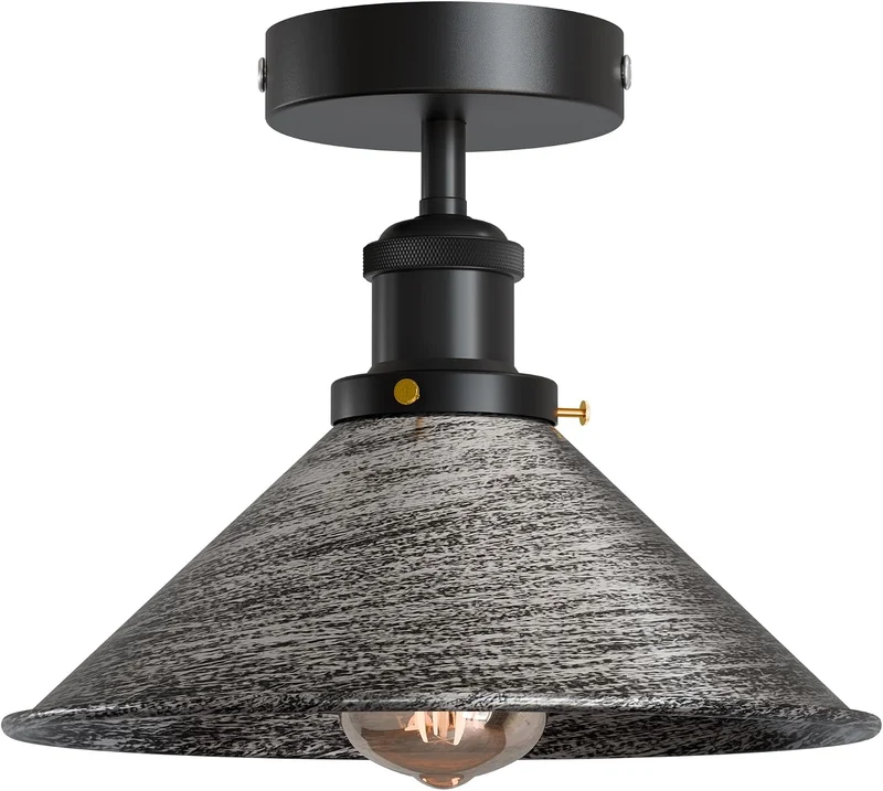 Konische Deckenleuchte – Vintage Unterputz Deckenlampe Flur | Mit Leuchtmittel ~4006