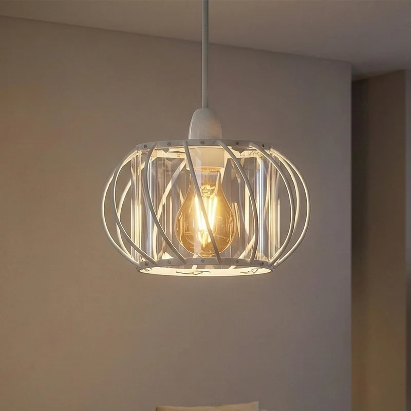 Kristall Glas Hänge Pendel Lampe Deckenleuchte~4024