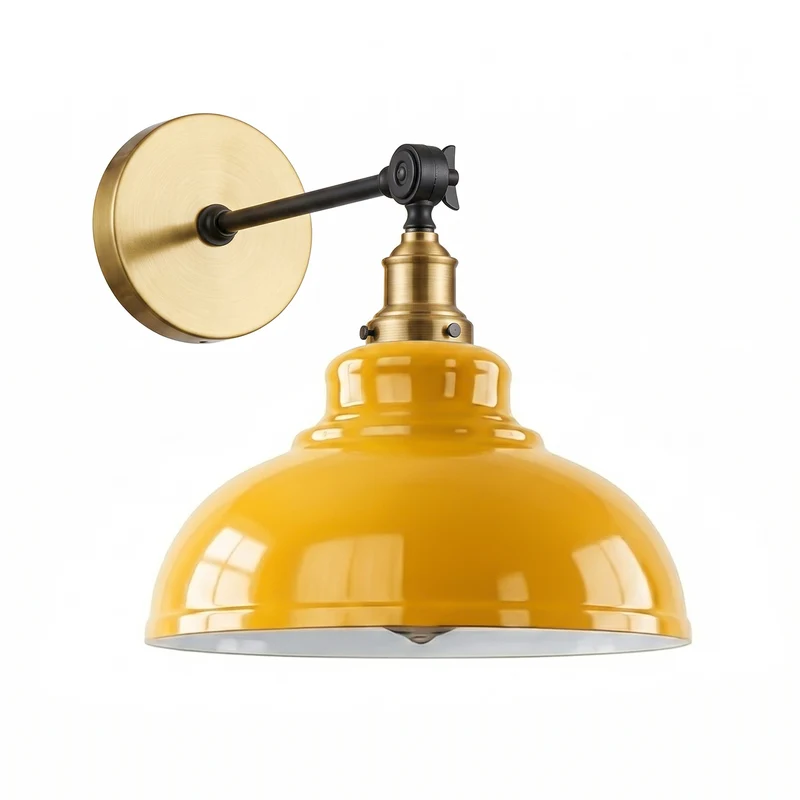 Verstellbare Wandleuchte – Vintage Werkstattlampe Industrie Wandlampe | Ø 29cm | E27 ~4060