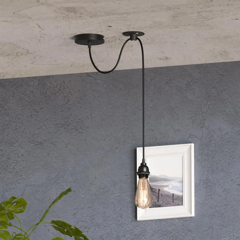 Industrial Swag Pendellampe – Dezentrale Loft Lampe Esstisch | 2m | E27 ~4003