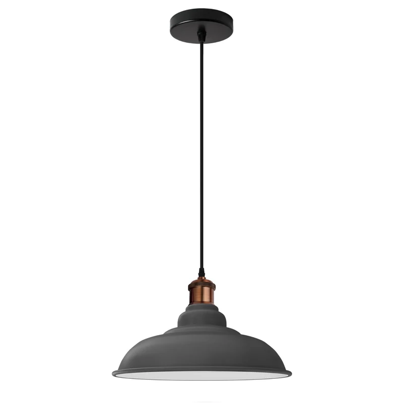 Hängelampe im Emaille Look – Vintage Industrie Pendelleuchte | Ø32cm | E27 ~3984