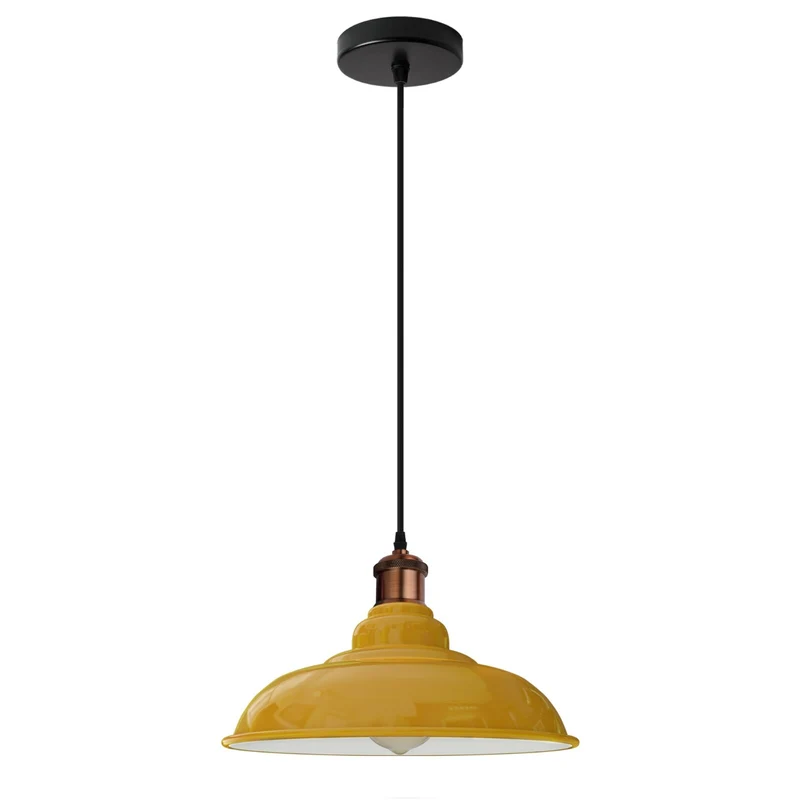 Hängelampe im Emaille Look – Vintage Industrie Pendelleuchte | Ø32cm | E27 ~3984