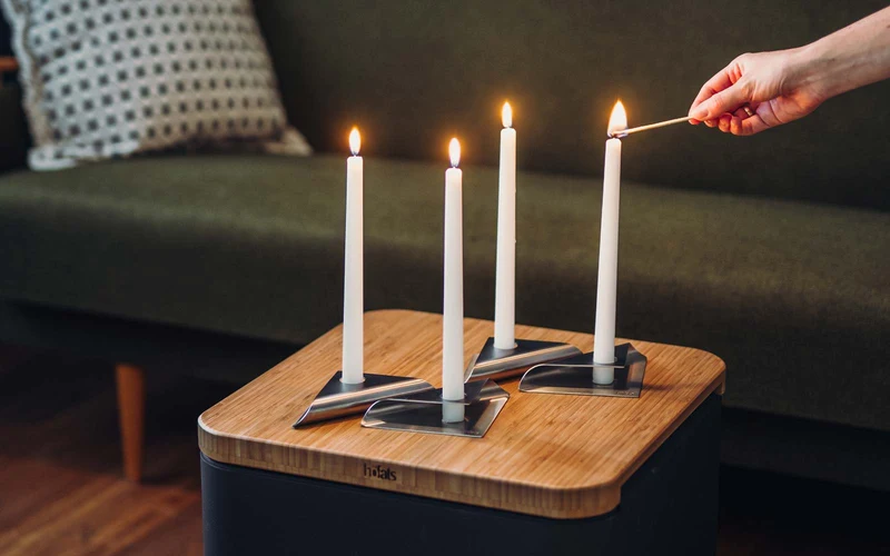 Square Candle Kerzenhalter - 4er Set| von Höfats|Verschiedene Farben