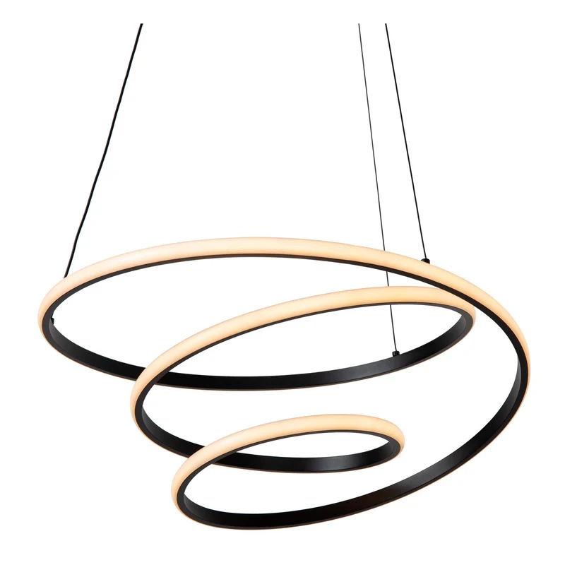 LED-Pendelleuchte Espiral dimmbar CCT höhenverstellbar Aluminium