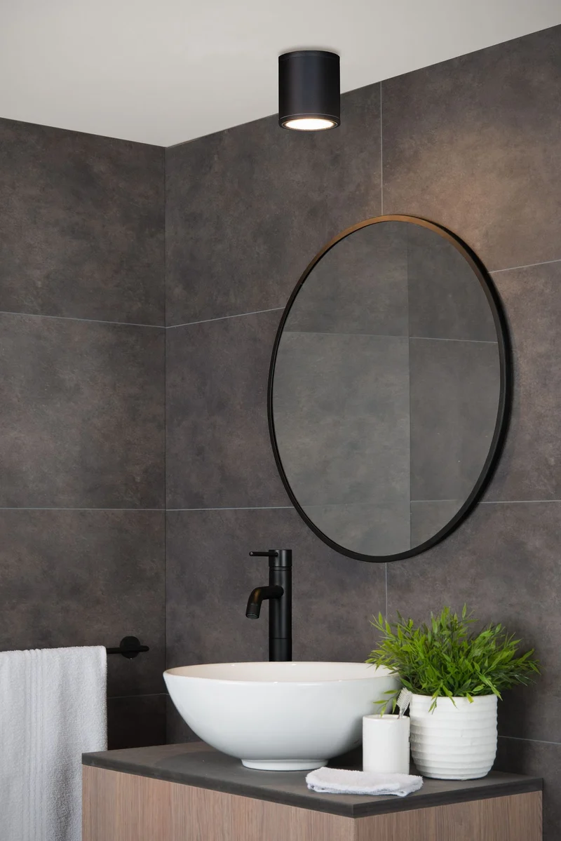 Badezimmer-Deckenstrahler Aven IP65 1-flammig Ø 9cm dimmbar