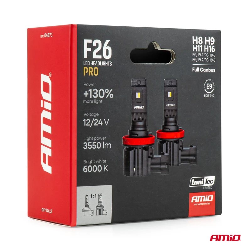 F26 PRO LED-Scheinwerferlampen mit Direkteinbau / H8, H9, H11, H16