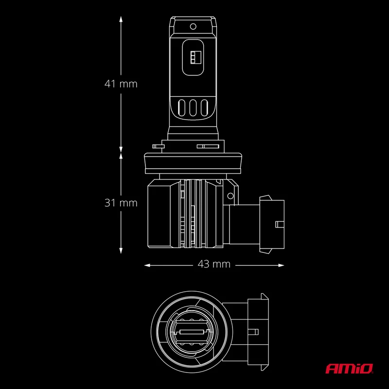 F26 PRO LED-Scheinwerferlampen mit Direkteinbau / H8, H9, H11, H16