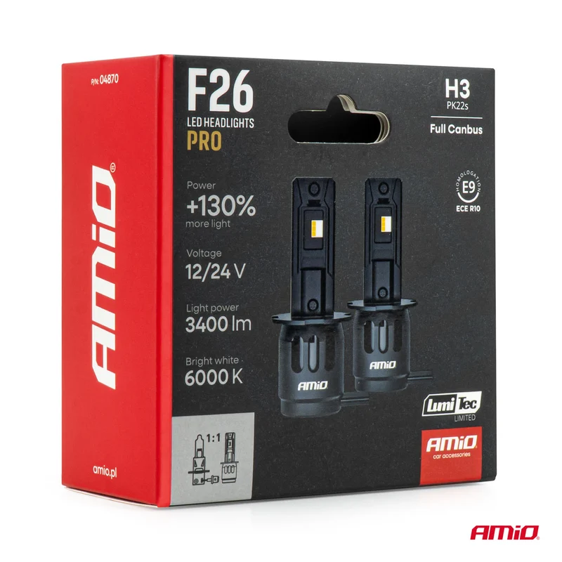 F26 PRO Direktpassende LED-Scheinwerferlampen / H3
