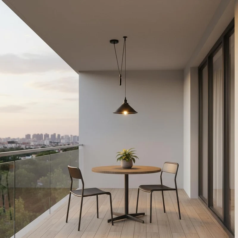 Industrial Flaschenzug Pendelleuchte Schwarz | Vintage Hängelampe – E27~3936
