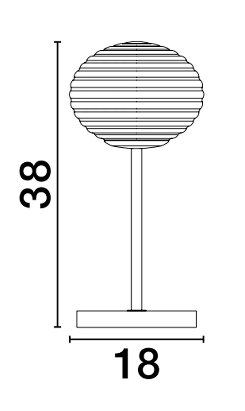 Allen Tischleuchte Gold/Weiß Ø 18cm