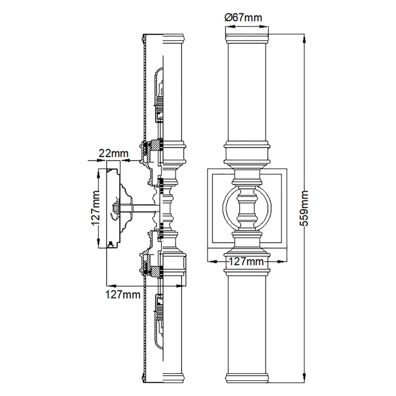 Wandleuchte Payne 2-flammig IP44 Chrom