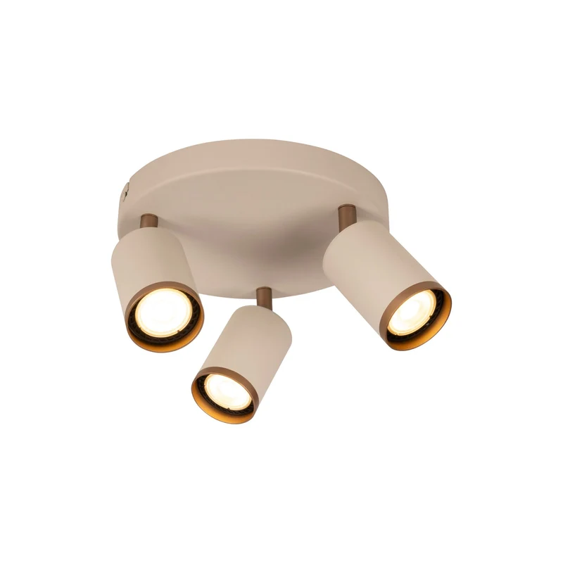 Deckenspot Regina 3-flammig schwenkbar dimmbar Taupe 21cm