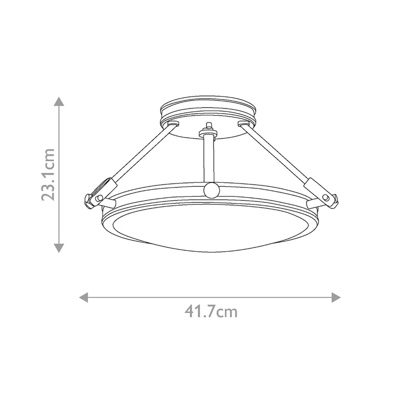 Deckenleuchte Collier 3-flammig Schwarz Ø 42cm