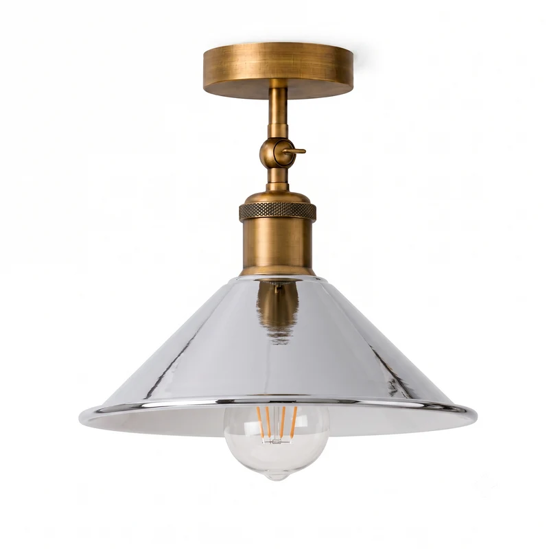 Verstellbare Deckenleuchte – Vintage Trichter Deckenlampe Flur | Ø22cm | E27 ~3926