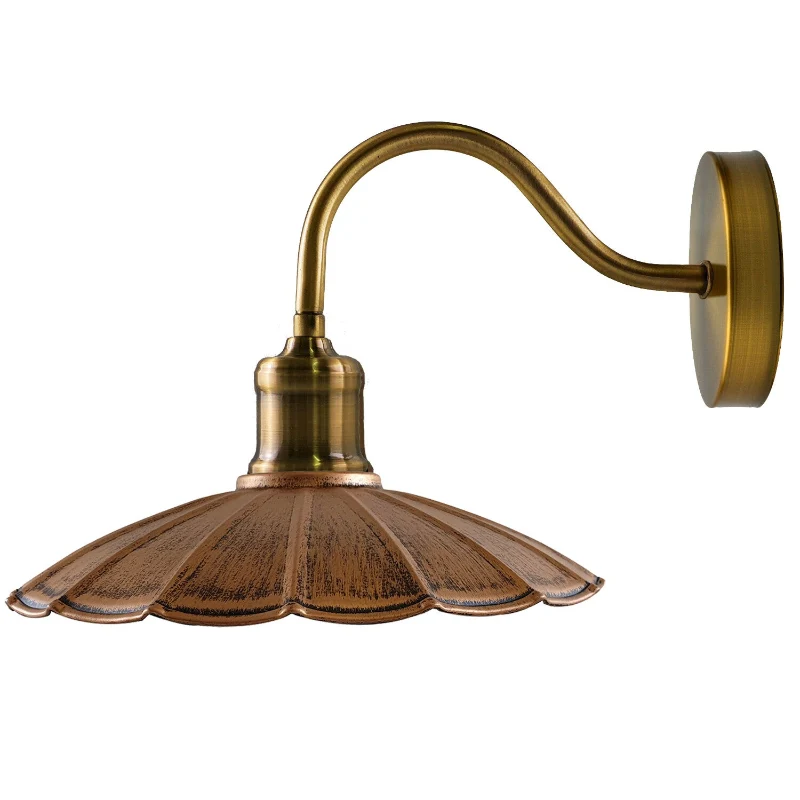 Vintage Wandleuchte Industrie gewellt All Seasons Life Wandlampe ~3889