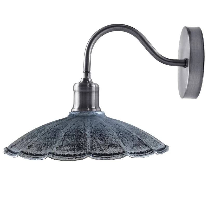 Vintage Wandleuchte Industrie gewellt All Seasons Life Wandlampe ~3889