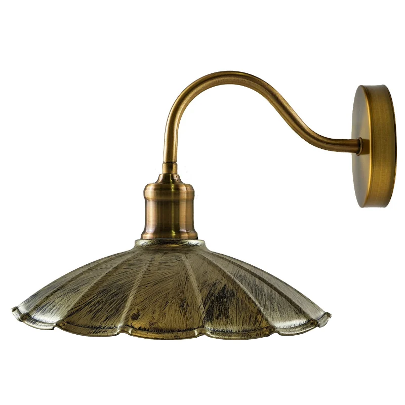 Vintage Wandleuchte Industrie gewellt All Seasons Life Wandlampe ~3889