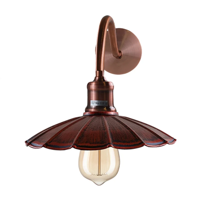 Vintage Wandleuchte Industrie gewellt All Seasons Life Wandlampe ~3889