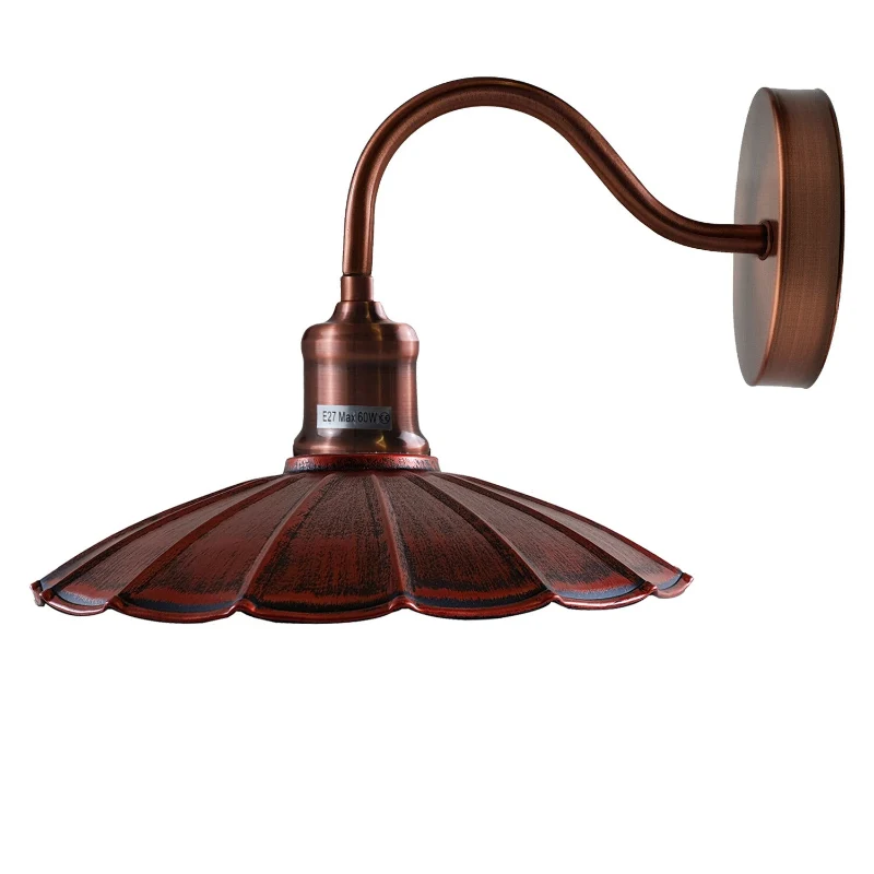 Vintage Wandleuchte Industrie gewellt All Seasons Life Wandlampe ~3889