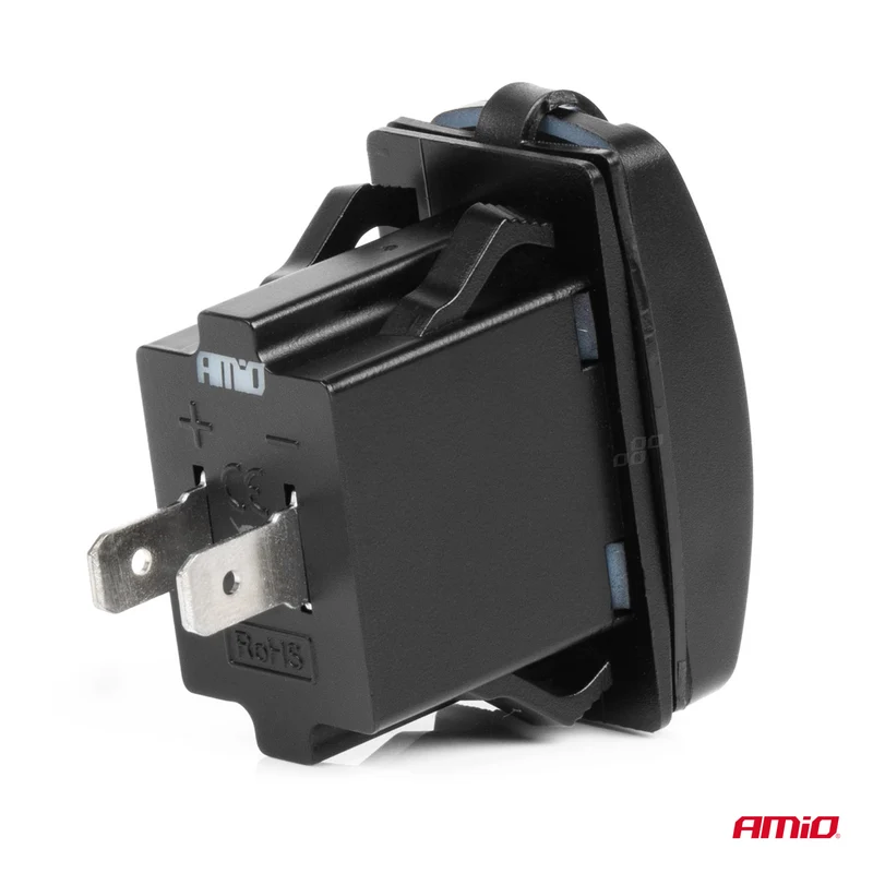 Rechteckiges 12/24-V-Ladegerät mit zwei USB- und USB-C-Anschlüssen