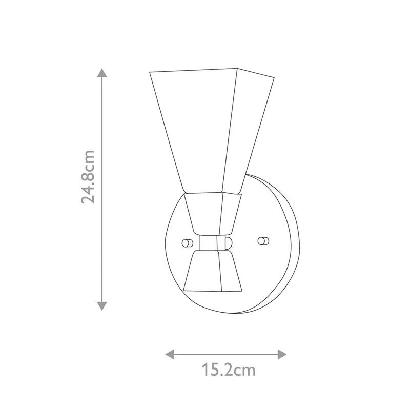 Bad-Wandleuchte Bowtie 1-flammig mit Opalglas IP44 Schwarz