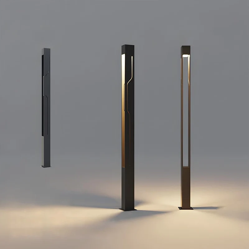 LED Tuinverlichting Rechthoekig RVS Zwart 100-250cm Sokkellamp Padverlichting Paalverlichting Buiten | Sansoti