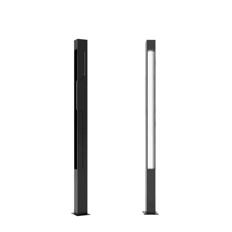 LED Tuinverlichting Rechthoekig RVS Zwart 100-250cm Sokkellamp Padverlichting Paalverlichting Buiten | Sansoti