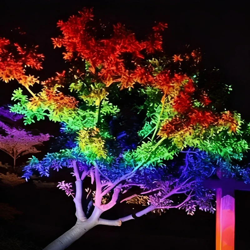Grijze RGB Buitenspot Aluminium 48W/72W Tuinverlichting Boom IP65 Waterdicht Landschapsverlichting Tuin | Sansoti