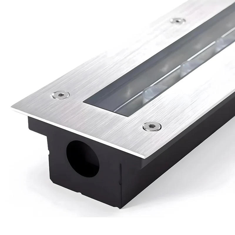 Inbouw LED Lijnspot RVS 100cm Laagspanning 24V IP67 Waterdicht voor Buitenverlichting Tuin Gevel Terras | Sansoti