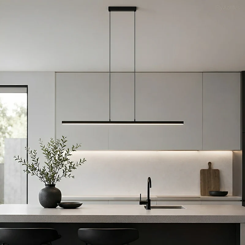 Hanglamp Aluminium Zwart Verstelbaar LED 3 Lichtstanden Woonkamer Keuken Eetkamer Modern Scandinavisch Design | Sansoti