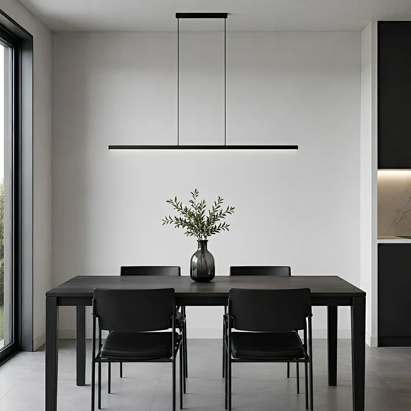 Hanglamp Aluminium Zwart Verstelbaar LED 3 Lichtstanden Woonkamer Keuken Eetkamer Modern Scandinavisch Design | Sansoti